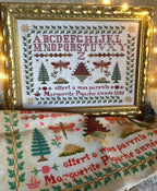 ROVARIS Reproduction Sampler "Marguerite Pigache  1899"  Counted Cross Stitch Pattern  French Christmas Sampler  Chart, Pattern Only