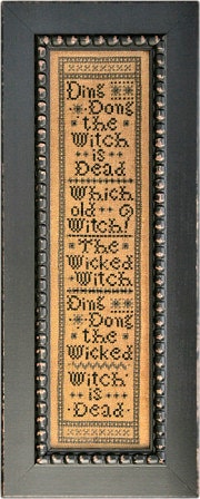 LA-D-DA "Wicked Witch" Counted Cross Stitch Pattern, Halloween, Pattern Only