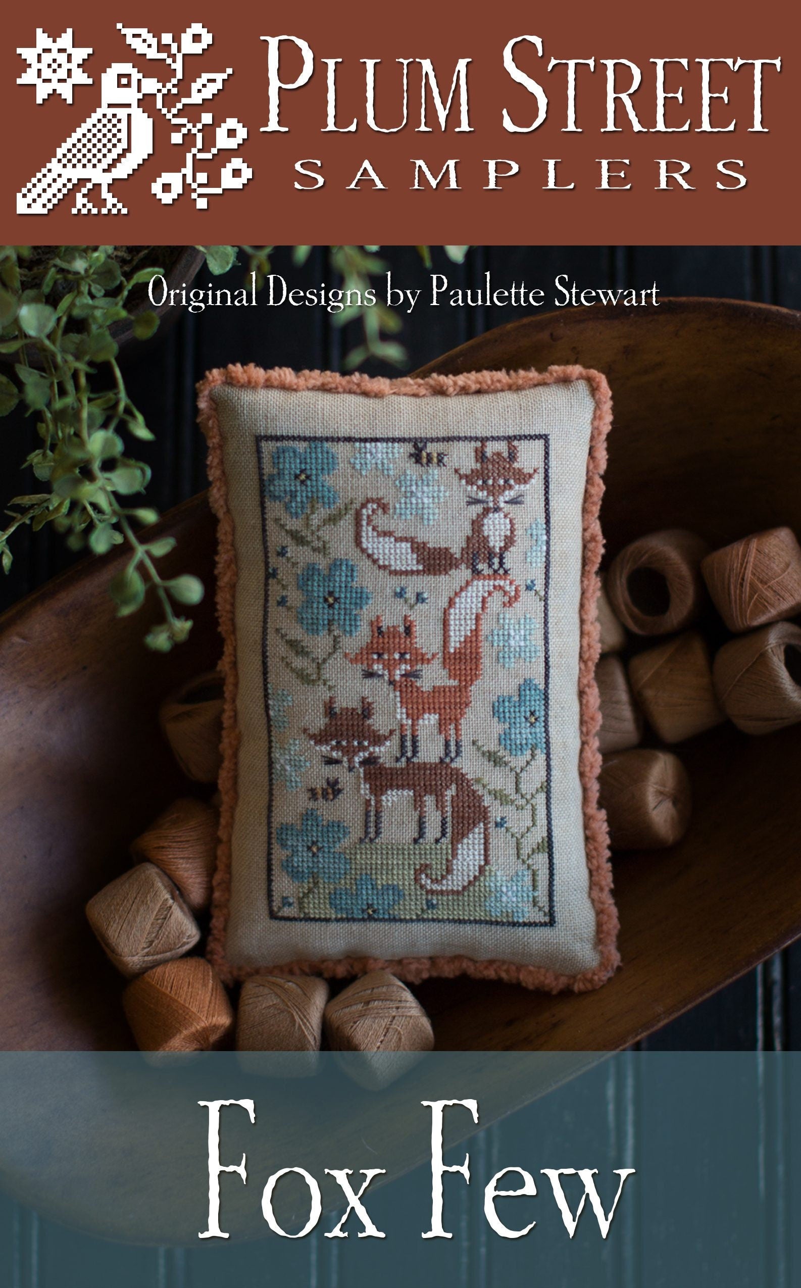 PLUM STREET SAMPLERS "Fox Few" Counted Cross Stitch Pattern/Chart, Fox, Pattern Only