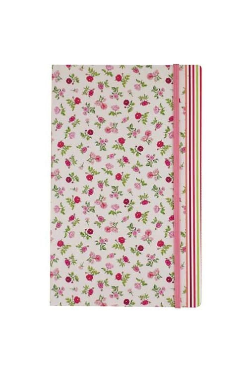 SAJOU Notebook with Elastic Josephine's Roses Print ~ Queen in Palace Pattern ~ Made in France