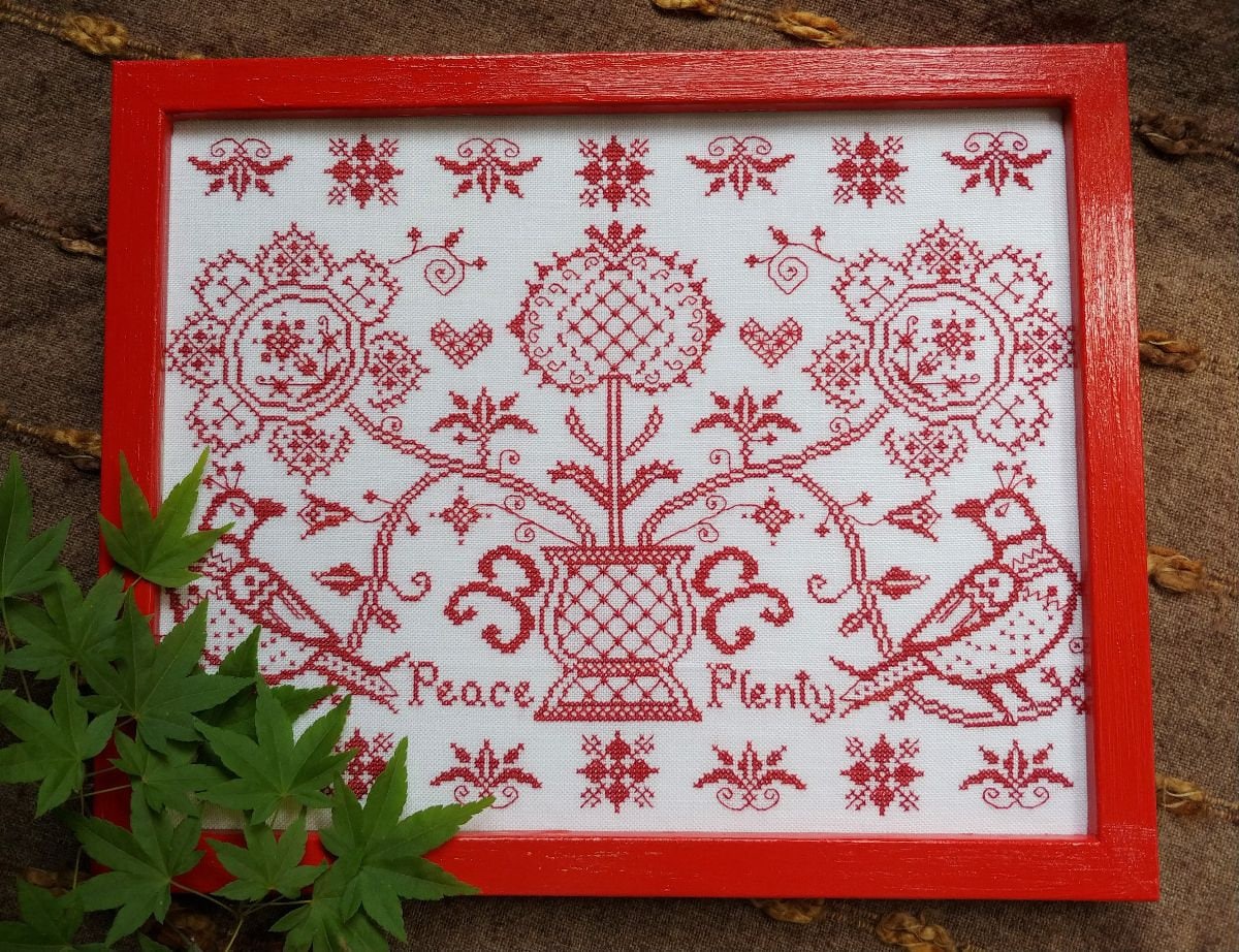 MOJO STITCHES  "Peace & Plenty: A New Year's Wish"  Counted Cross Stitch Pattern  Chart  Pattern Only