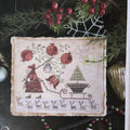 PLUM STREET SAMPLERS "Pomegranate Santa"  Counted Cross Stitch Pattern  Reindeer, Snowflakes, Christmas, Paper Pattern