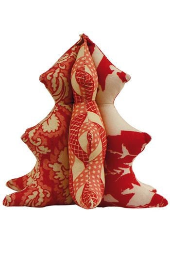 MAISON SAJOU Christmas Tree Kit ~ Red Damas Fabrics, 3 Dimensional Christmas Tree, Made in France