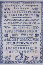 MAISON SAJOU Cross Stitch Sampler "Vintage Sampler ~ Cross Stitch Alphabet No4", Counted Cross Stitch Pattern, Made in France, Pattern Only