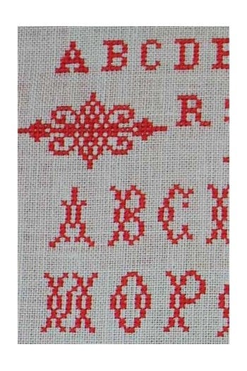 MAISON SAJOU Cross Stitch Sampler "Vintage Sampler ~ Cross Stitch Alphabet No3", Counted Cross Stitch Pattern, Made in France