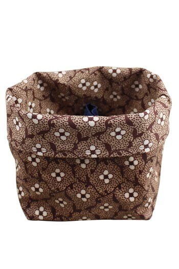 MAISON SAJOU  Coated Cotton Pot   Reversible   Storage Pot    Handmade in France  Kingsland Needle Art