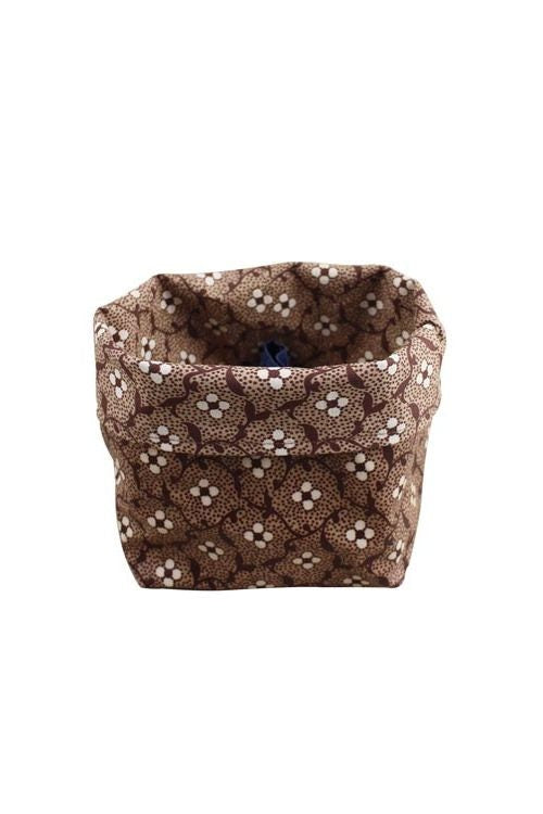 MAISON SAJOU  Coated Cotton Pot   Reversible   Storage Pot    Handmade in France  Kingsland Needle Art