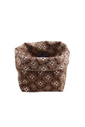 MAISON SAJOU  Coated Cotton Pot   Reversible   Storage Pot    Handmade in France  Kingsland Needle Art