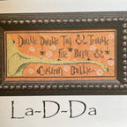 LA~D~DA "Toil & Trouble"  Counted Cross Stitch Pattern  Halloween, Chart, Paper Pattern