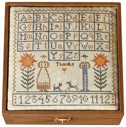 LA~D~DA "Give Thanks"  Counted Cross Stitch Pattern  Sunflowers, Autumn, Paper Pattern