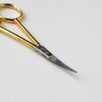 Brooklyn Haberdashery “Curved Gold Embroidery Scissors 4 Embroidery Scissors, Nickel-Plated Blades, Made In Italy