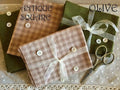 ROVARIS Hand Dyed Linen ~ Olive Color - 32 Ct, Size 22x16, Made in Italy