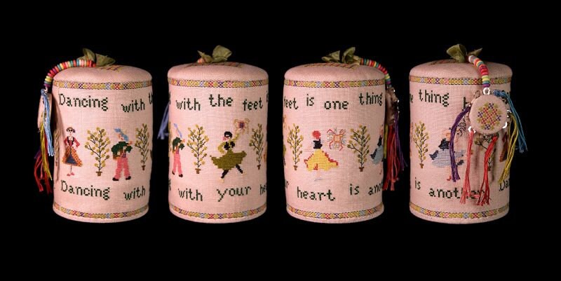 Hands Across the Sea Samplers "Dancing With Your Heart" Counted Cross Stitch Chart, Pattern Only