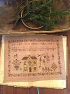 STACY NASH PRIMITIVES "Gathering the Greens Sampler" counted cross stitch pattern, chart, Sampler, Pattern Only