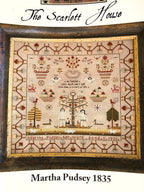 The SCARLETT HOUSE "Martha Pudsey 1835"  Counted Cross Stitch Pattern  Sampler, Beautiful!, Pattern Only