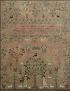 The SCARLETT HOUSE "Seven Sheep Sampler"  Counted Cross Stitch Pattern  Reproduction Sampler, Beautiful!, Pattern Only