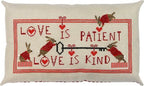 ARTFUL OFFERINGS "Love is Patient ~ Love is Kind" Counted Cross Stitch Pattern, Bunnies, Red Hearts, Valentines Day, Pattern Only
