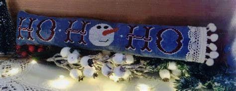 ROVARIS "Ho Ho Ho" Counted Cross Stitch Pattern plus CHARM is Included, Christmas, Snowman, Pattern Only
