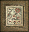 LA~D~DA "Live Laugh Love"  Counted Cross Stitch Pattern  Chart, Quaker Motifs, Pattern Only