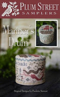 PLUM STREET SAMPLERS "Mariner's Drum"  Counted Cross Stitch Pattern  Mermaid, Ship, Chart, Paper Pattern