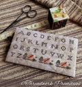 THREADWORK PRIMITIVES "Autumn Pin Holder", Counted Cross Stitch Pattern, Sampler, Alphabet, Pattern Only