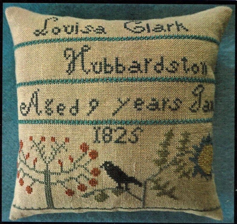 LA~D~DA "Louisa Clark "  Counted Cross Stitch Pattern  Sampler, Chart, Pattern Only