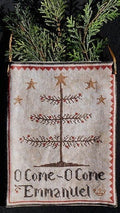 LA~D~DA "Emmanuel"  Counted Cross Stitch Pattern  Chart, Christmas, Tree, Stars, Pattern Only