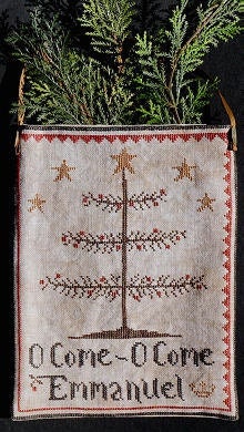 LA~D~DA "Emmanuel"  Counted Cross Stitch Pattern  Chart, Christmas, Tree, Stars, Pattern Only