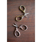 Mini Embroidery Scissors by NNK PRESS, Snips, Stainless Steel Blades, 2 1/2" Antique Copper or Antique Gold Embroidery Scissors