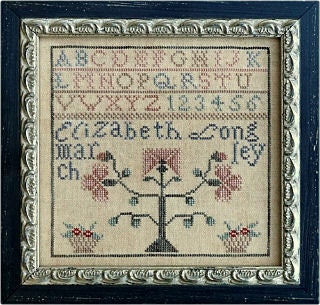 LA~D~DA "Fetish No. 2 ~ Elizabeth Longley (marking sampler)"  Counted Cross Stitch Pattern  Series, Sampler, Alphabet, Chart, Pattern Only