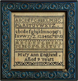 LA~D~DA "Fetish No. 3 ~ Mary Ann England"  Counted Cross Stitch Pattern  Series, Sampler, Alphabet, Chart, Pattern Only