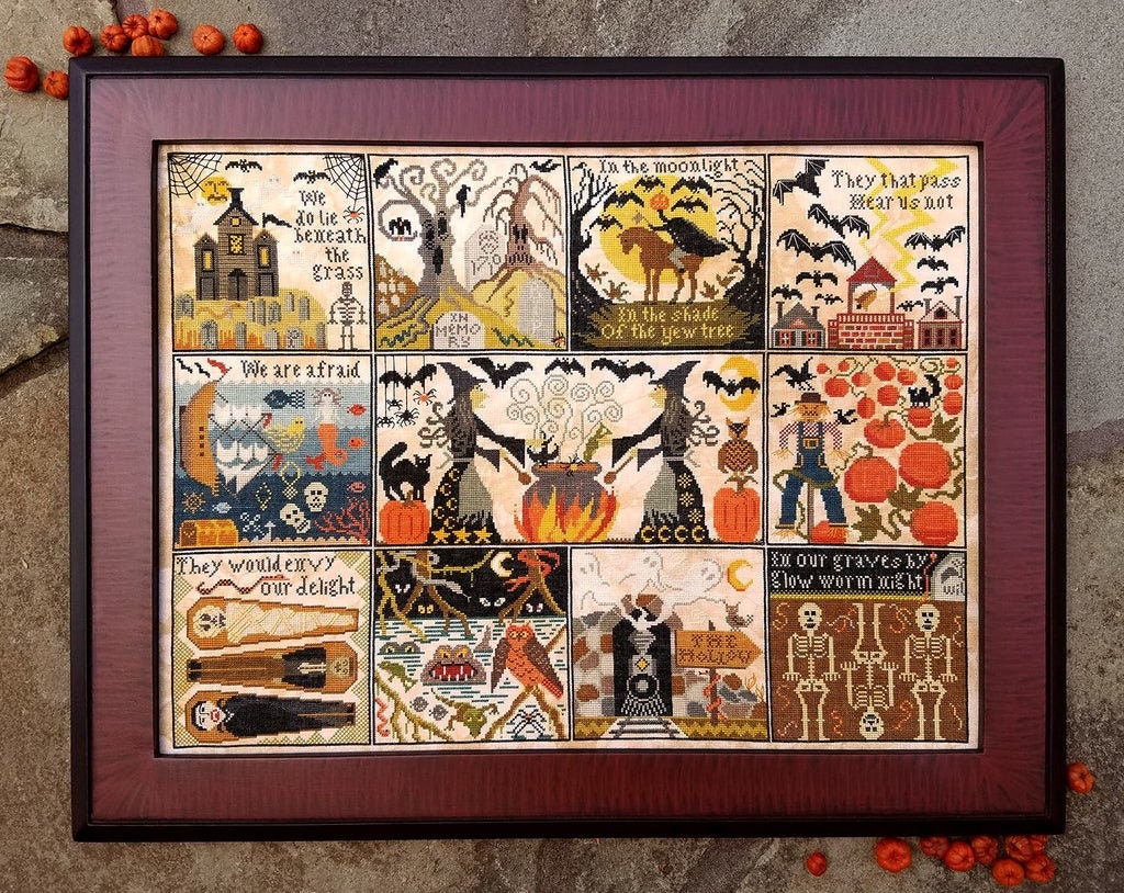 CARRIAGE HOUSE SAMPLINGS "Halloween at Hawk Run Hollow" Counted Cross Stitch Pattern, Sampler, Primitive, Pattern Only