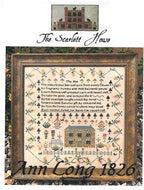 The SCARLETT HOUSE "Ann Long 1826"  Counted Cross Stitch Pattern  Reproduction Sampler, Pattern Only