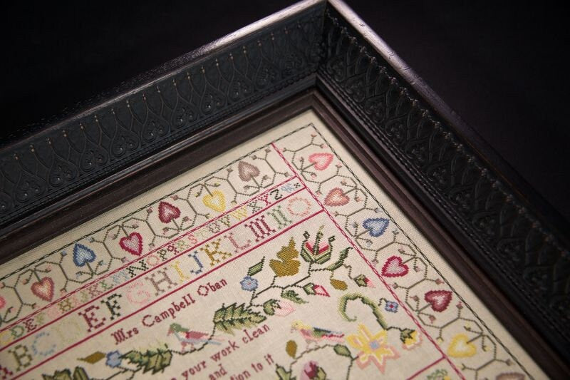 Hands Across the Sea Samplers "Mrs. Campbell 1805" Counted Cross Stitch Pattern, Booklet, Scottish Reproduction Sampler, Pattern Only