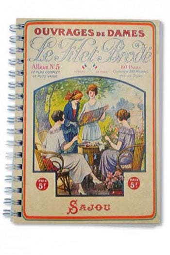 MAISON SAJOU Spiral Bound Note Book - 50 Lilac Pages ~ Ripaille ~ 50 Pages ~ Made in France