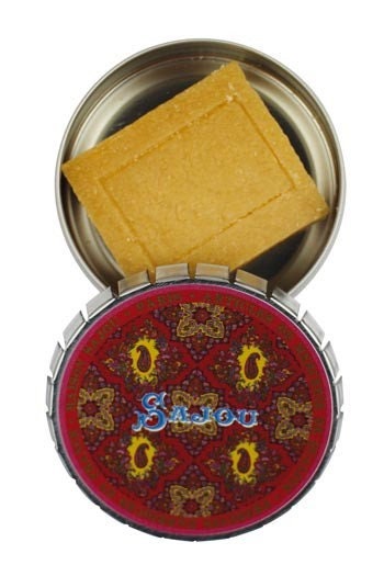MAISON SAJOU Natural Honey Soap ~ Click-Clack Metal Tin ~ Made in France