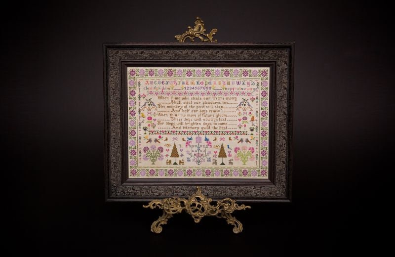 Hands Across the Sea Samplers "Memories of the Past" Counted Cross Stitch Chart, English Sampler, Pattern Only