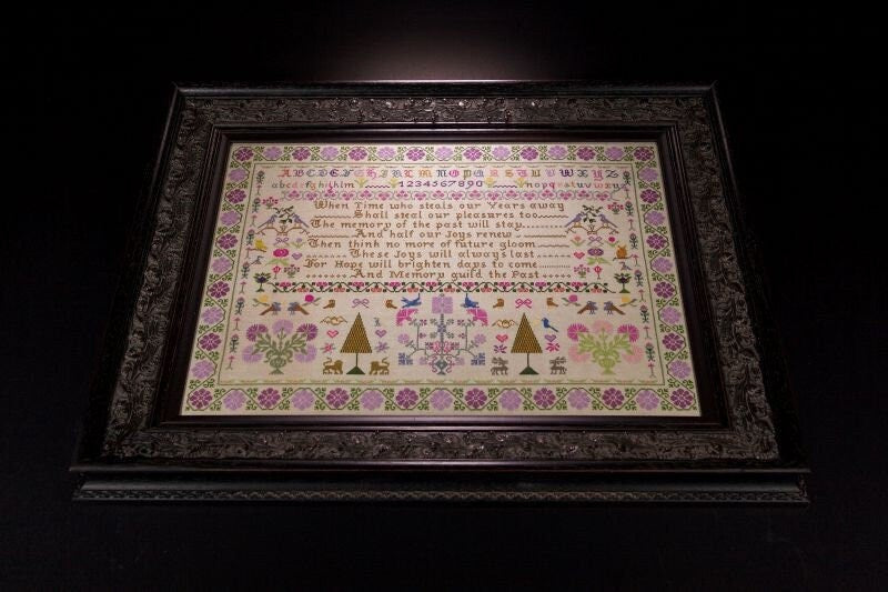 Hands Across the Sea Samplers "Memories of the Past" Counted Cross Stitch Chart, English Sampler, Pattern Only