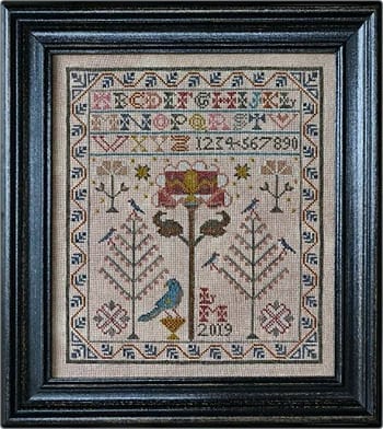 LA~D~DA "A Happy Life Sampler"  Counted Cross Stitch Pattern  Chart, Sampler, Pattern Only