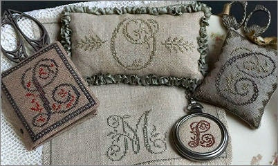LA~D~DA "Lovely Letters"  Counted Cross Stitch Pattern  Chart, Pattern Only