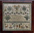 LA~D~DA "Eliza Mitchell 1824"  Counted Cross Stitch Pattern  Chart, Reproduction Sampler, Pattern Only