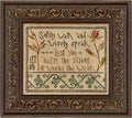 LA~D~DA "Softly Walk"  Counted Cross Stitch Pattern  Saying, Chart, Pattern Only