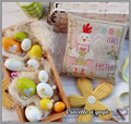 The Little Hen! by CROCETTE A GOGO  Counted Cross Stitch Pattern  Chart, Spring, Easter, Hen, Easter Egg, Pattern Only