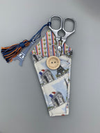 SCISSOR CASE  Sajou French Fabric Sheath - Holds 4" Embroidery Scissors  Premium Cotton Fabric  Made Exclusively for Kingsland Needle Art