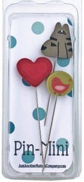 JUST ANOTHER BUTTON Company "Pin-Mini Cat Lover - Pins" 3-pc. Set, JPM447, Pin Embellishments, Stainless Steel Pins