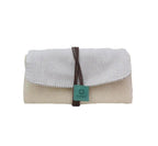 COHANA “Waxed Canvas Tool Roll of Mikawa Momen Waxed Canvas Fabric, Pockets & Zippered Storage, Fold-Up Tool Case, Made In Japan