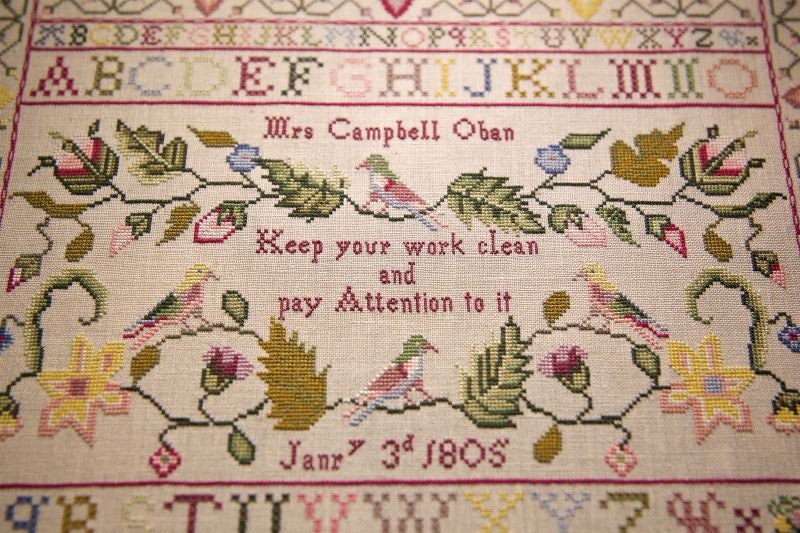 Hands Across the Sea Samplers "Mrs. Campbell 1805" Counted Cross Stitch Pattern, Booklet, Scottish Reproduction Sampler, Pattern Only