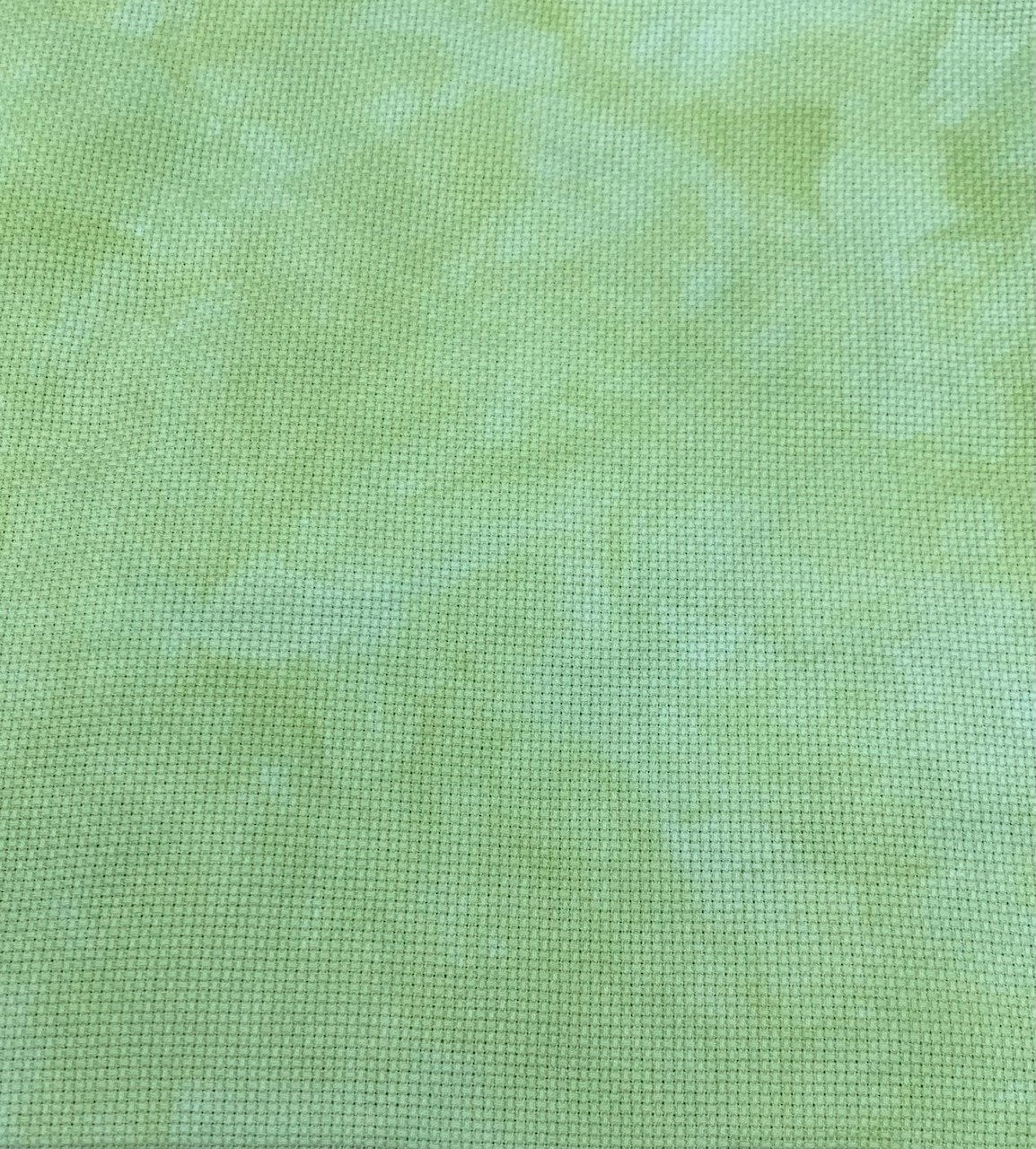 KIWI ~ 18 ct. Hand-Dyed Aida by FIBER On A WHIM  100% Cotton  18 count Cross Stitch Fabric  Zweigart Base