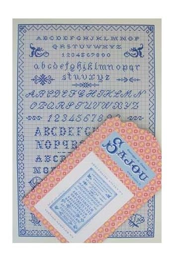 MAISON SAJOU Cross Stitch Sampler "Vintage Sampler ~ Cross Stitch Alphabet No1", Counted Cross Stitch Pattern, Made in France, Pattern Only