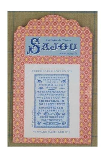 MAISON SAJOU Cross Stitch Sampler "Vintage Sampler ~ Cross Stitch Alphabet No1", Counted Cross Stitch Pattern, Made in France, Pattern Only
